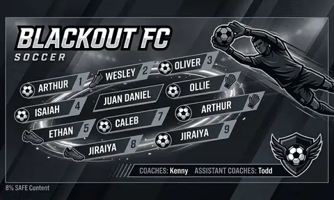 Blackout FC Soccer AI image template