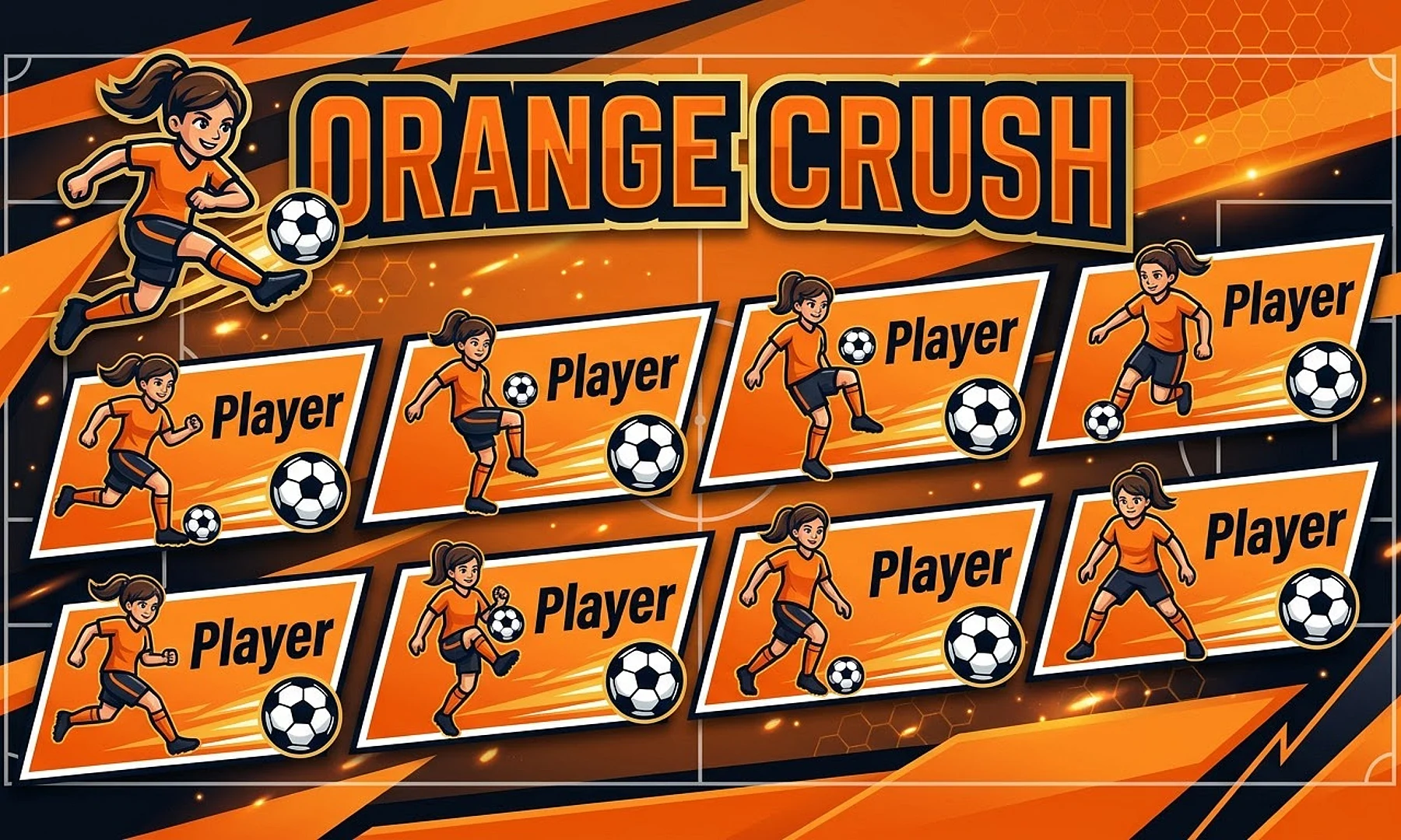 ORANGE CRUSH Soccer AI image template