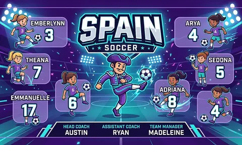 Spain Soccer AI image template