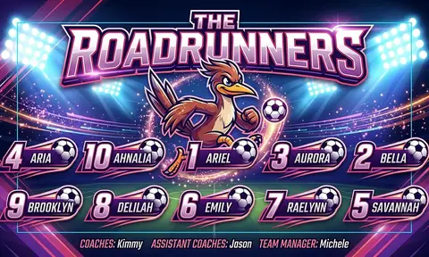 The Roadrunners Soccer AI image template