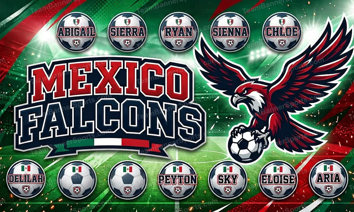 Mexico Falcons soccer team banner created with AI