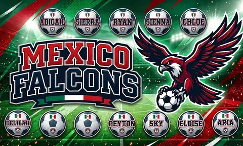 Mexico Falcons Soccer AI image template