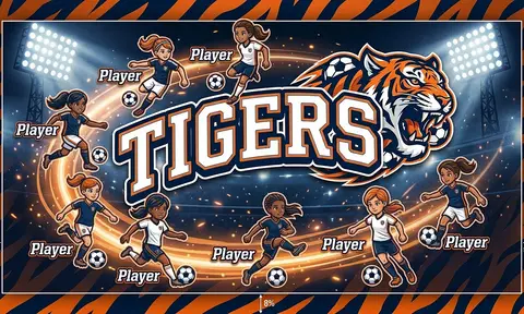 Tigers Soccer AI image template