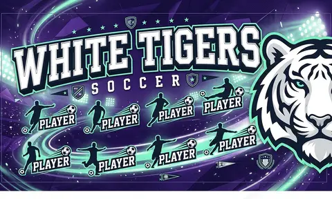 White Tigers Soccer AI image template