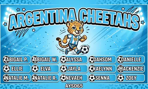Argentina Cheetahs Soccer AI image template