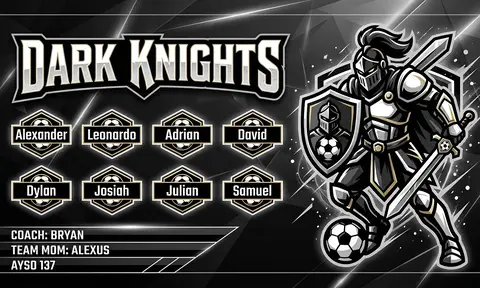 Dark knights Soccer AI image template