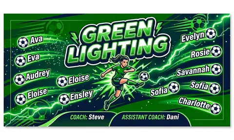 Green Lighting Soccer AI image template