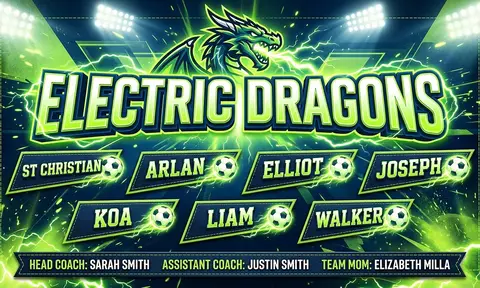 electric dragons Soccer AI image template