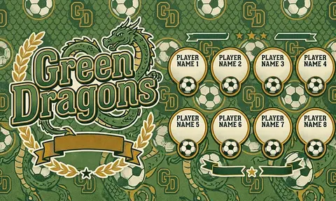 Green Dragons Soccer AI image template