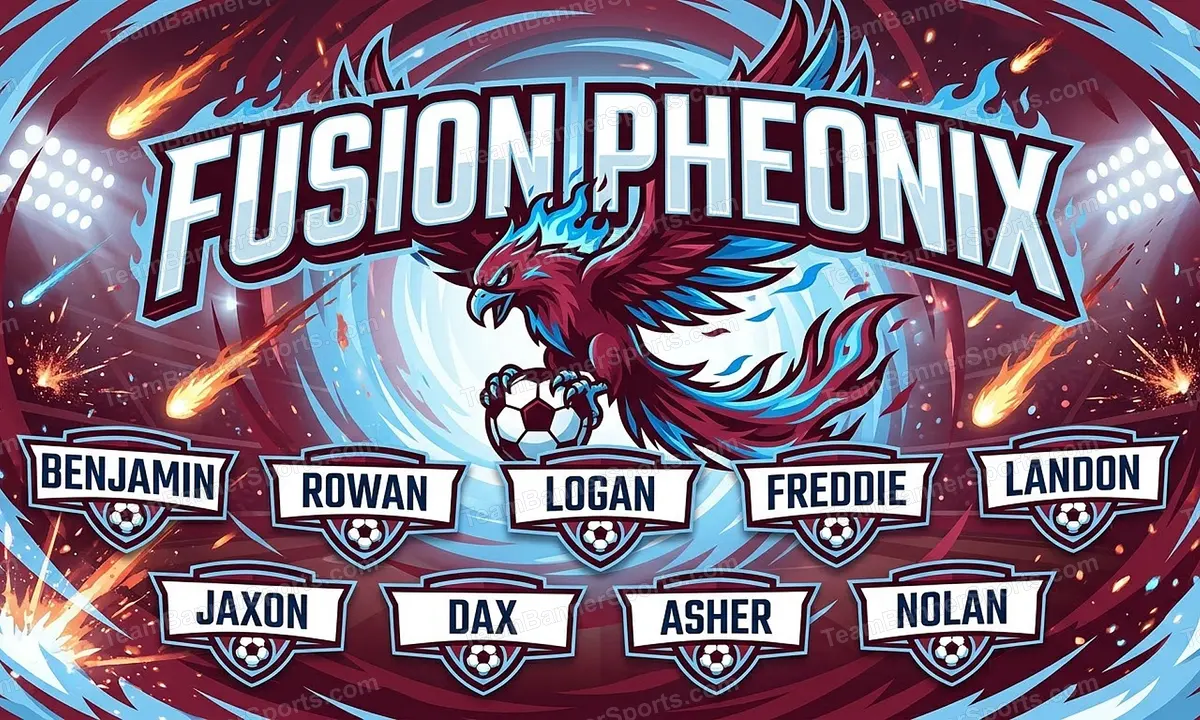 Fusion Pheonix soccer team banner created with AI