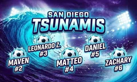 San Diego Tsunamis Soccer AI image template