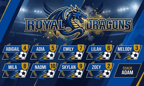 Royal Dragons Soccer AI image template