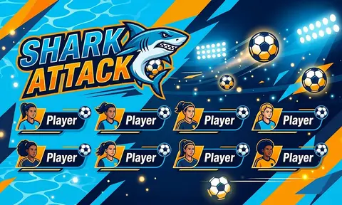 Shark Attack Soccer AI image template