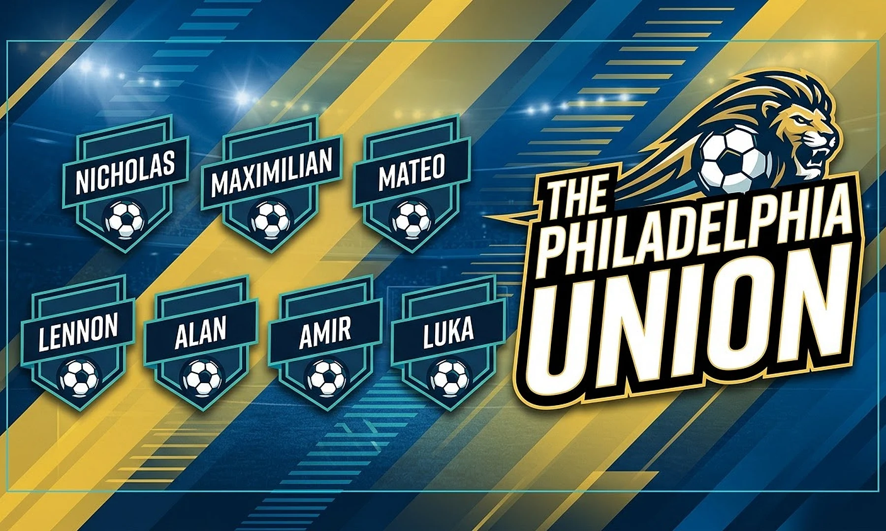 The Philadelphia Union soccer team banner created with AI