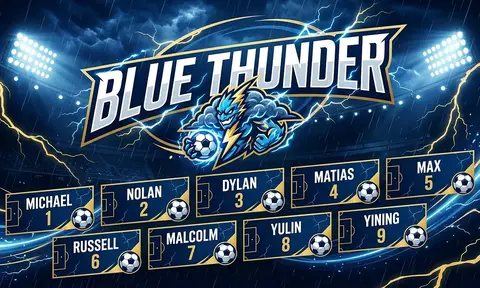 Blue Thunder Soccer AI image template