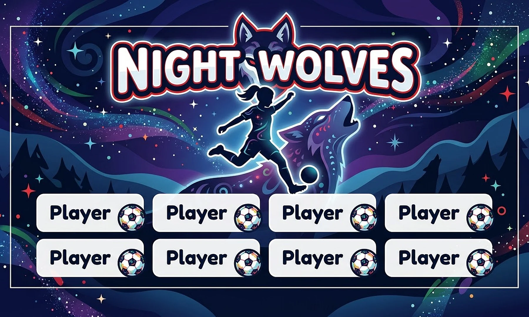 night wolves Soccer AI image template