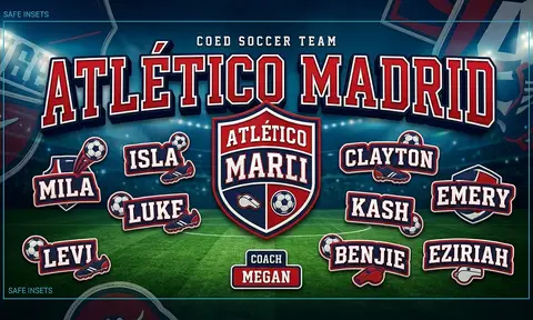 Atlético Madrid Soccer AI image template