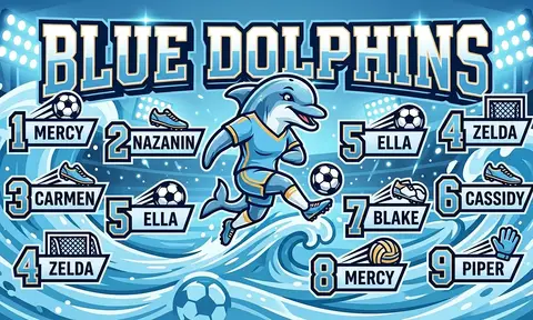 Blue Dolphins Soccer AI image template