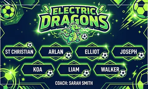 electric dragons Soccer AI image template