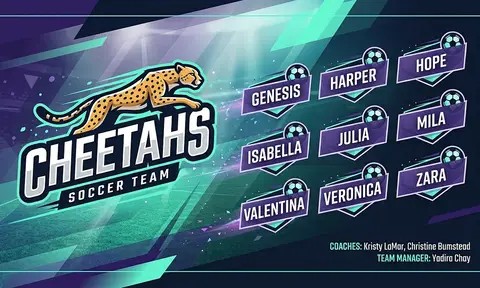 Cheetahs Soccer AI image template
