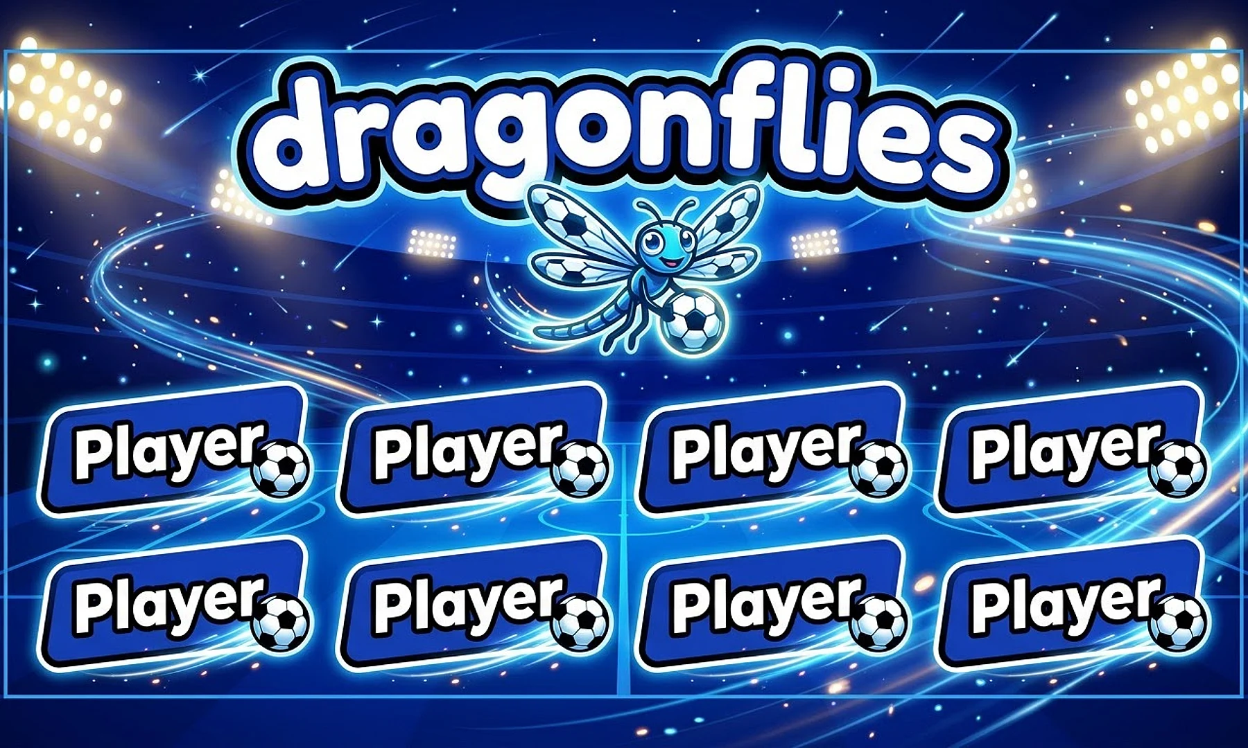 dragonflies soccer team banner created with AI