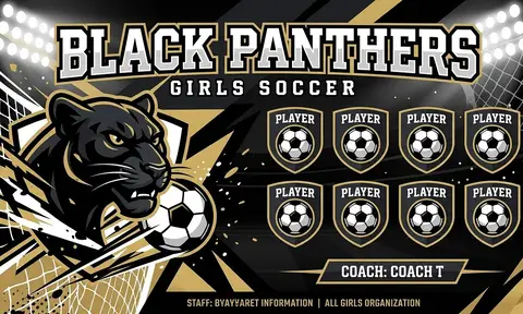 Black Panthers Soccer AI image template