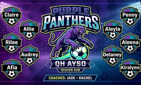 Purple Panthers Soccer AI image template