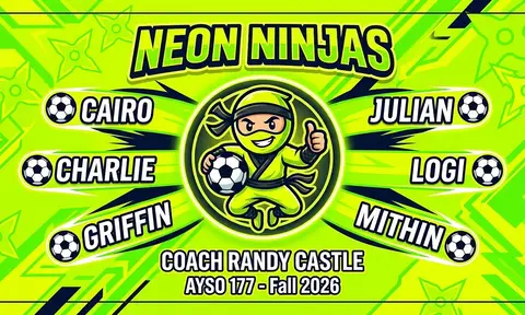 Neon Ninjas Soccer AI image template