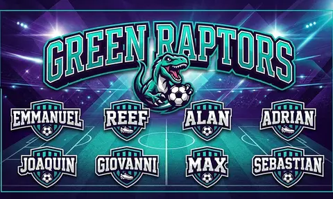 Green Raptors Soccer AI image template