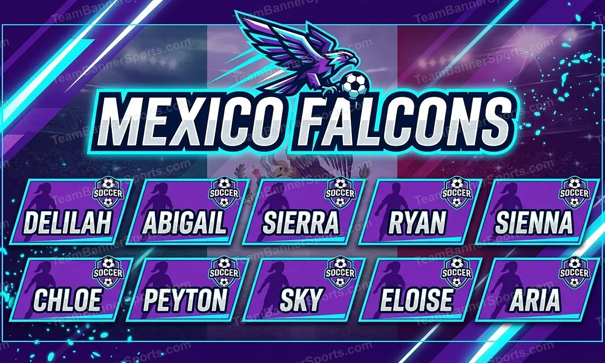 Mexico Falcons soccer team banner created with AI