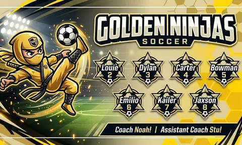 Golden Ninjas Soccer AI image template