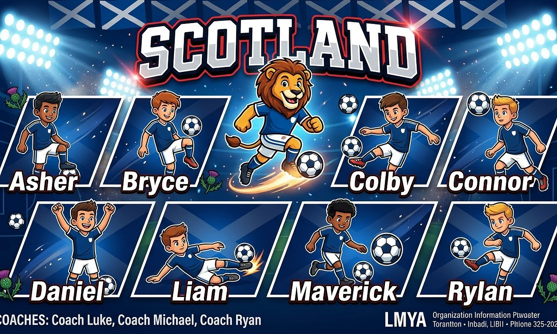 Scotland soccer team banner created with AI