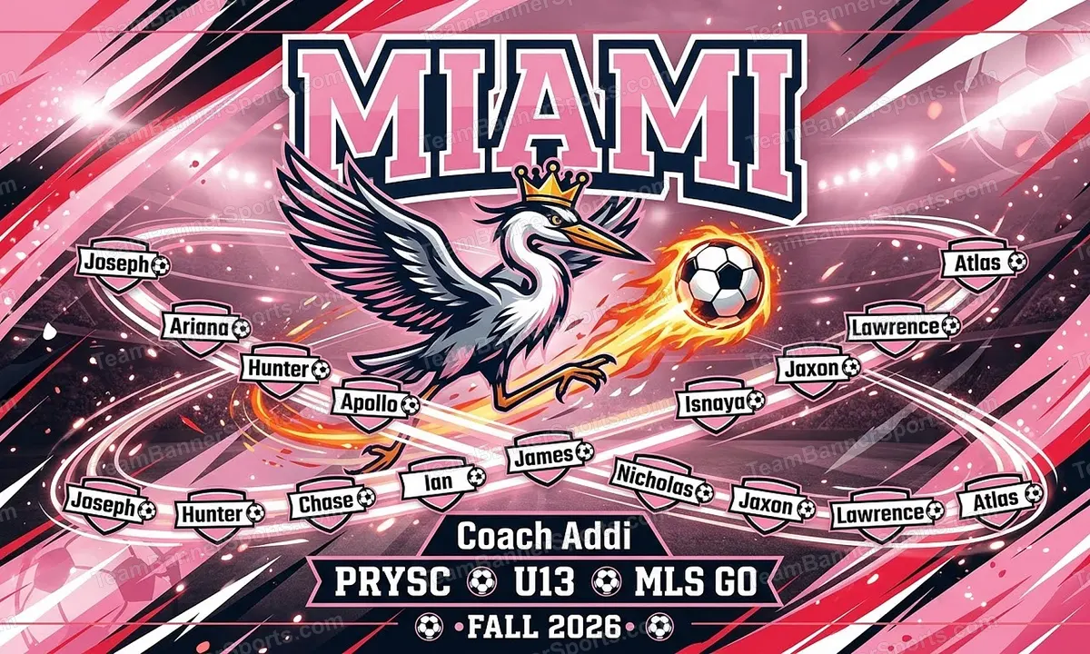 Miami soccer team banner created with AI