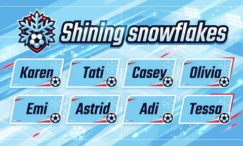 Shining snowflakes Soccer AI image template