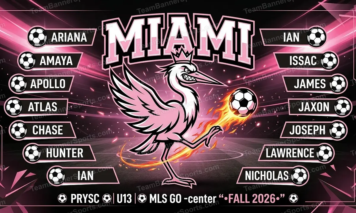 Miami soccer team banner created with AI