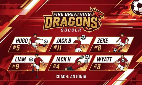 Fire breathing dragons Soccer AI image template