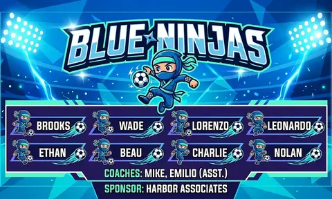 Blue Ninjas Soccer AI image template