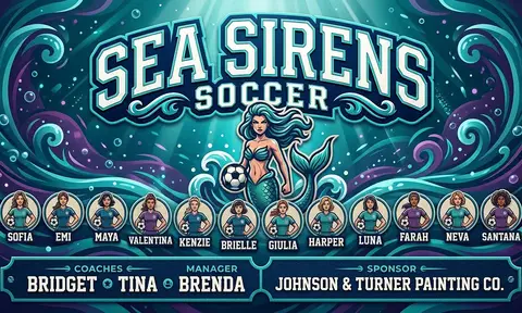 Sea Sirens Soccer AI image template