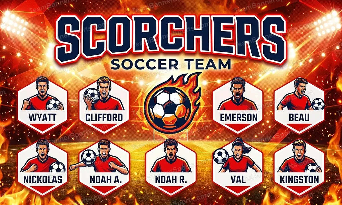 Scorchers soccer team banner created with AI