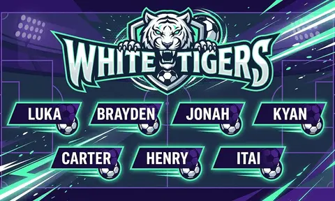 White Tigers Soccer AI image template