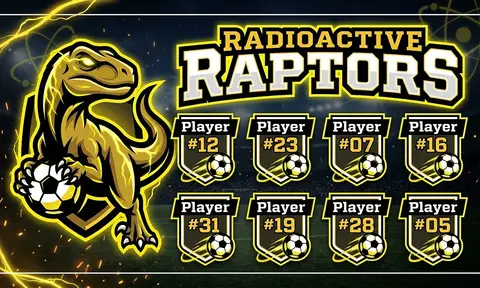 Radioactive Raptors Soccer AI image template
