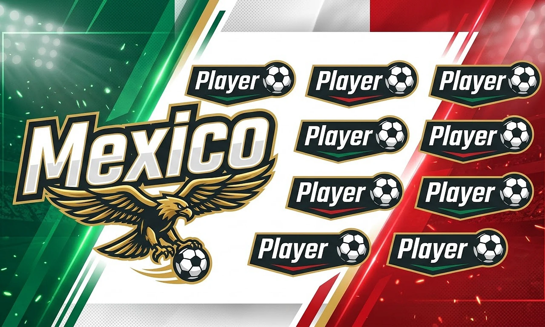 Mexico soccer team banner created with AI