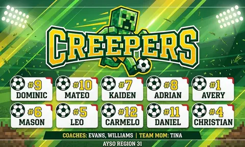Creepers Soccer AI image template