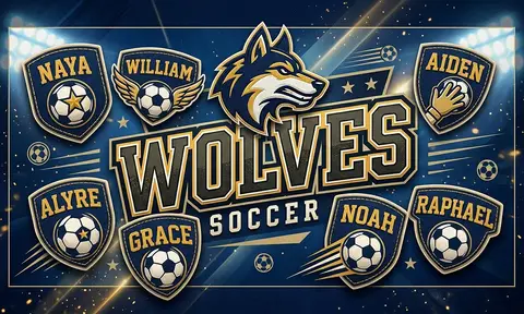Wolves Soccer AI image template