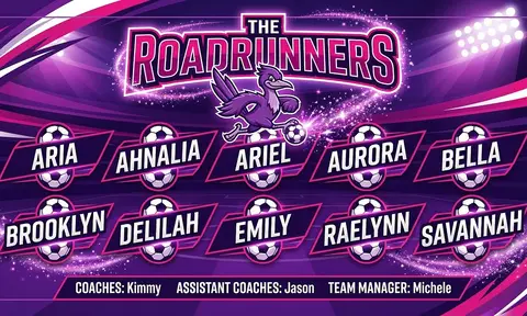 The Roadrunners Soccer AI image template