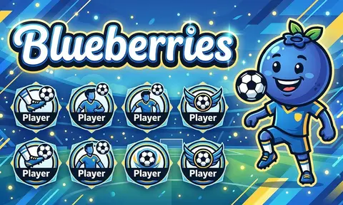 Blueberries Soccer AI image template