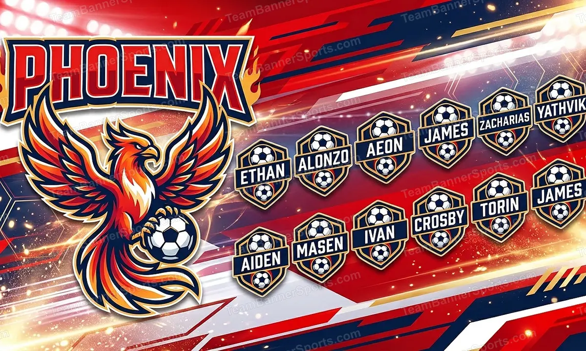 Phoenix soccer team banner created with AI