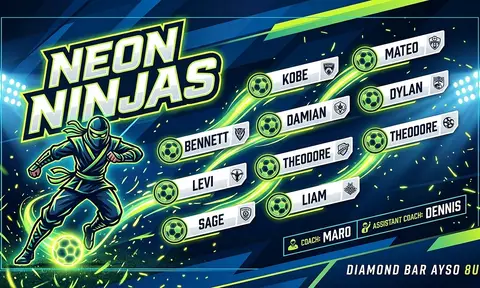 Neon Ninjas Soccer AI image template