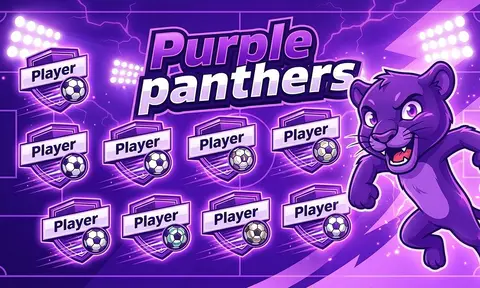 Purple panthers Soccer AI image template