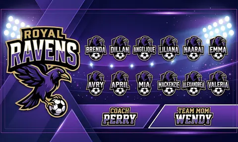 Royal Ravens Soccer AI image template